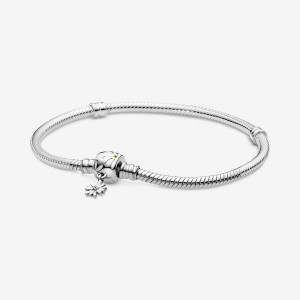 Charm Pandora Moments Daisy Flower Clasp Snake Sterling Silver | 869537-ISY